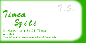 timea szili business card